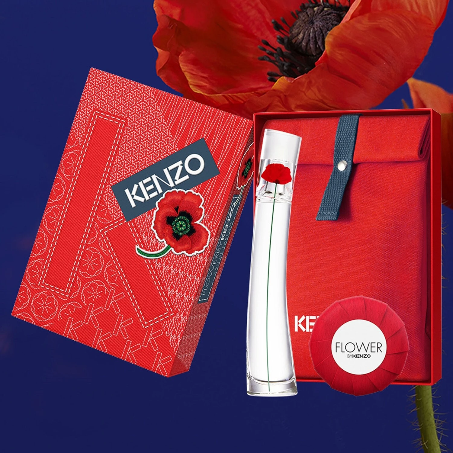 FLOWER BY KENZO - Coffret Eau De Parfum + Savon + Pochette 3 FLOWER BY KENZO - Coffret Eau De Parfum + Savon + Pochette – Image 3